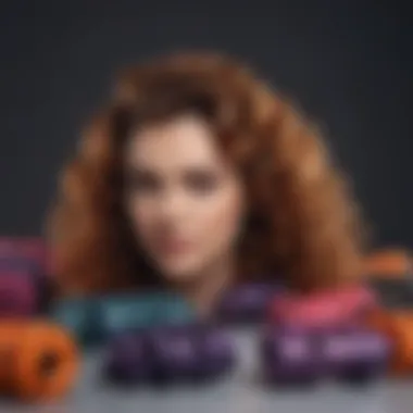 Variety of heatless curlers showcased on a stylish background