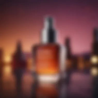 A vibrant bottle of night serum against a soft-focus background