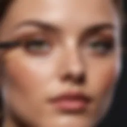 Close-up of concealer being applied under the eyes