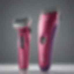 An elegant display of various bikini shavers showcasing their unique designs and features