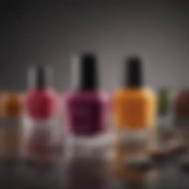 Nail polish bottles showcasing seasonal color trends.