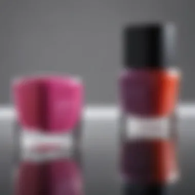 A beautiful array of vibrant nail polish colors displayed elegantly.