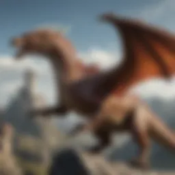 An artistic depiction of a dragon soaring over Westeros