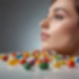 A vibrant assortment of dietary supplements showcasing their colorful capsules and tablets.