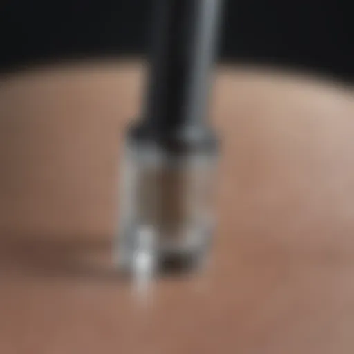 Close-up of a scar roller demonstrating fine needle structure