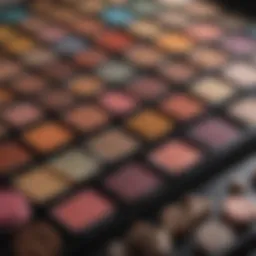 A close-up of the Kylie Momager Palette showcasing vibrant colors