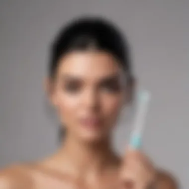 Kendall Jenner promoting innovative toothbrush designs