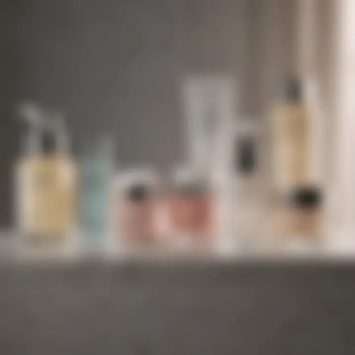 A selection of lightweight moisturizers displayed on a clean vanity