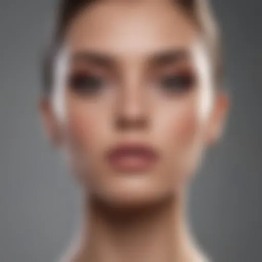 A collection of minimalist makeup products arranged aesthetically