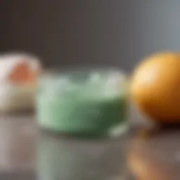 A close-up of gentle cleanser ingredients showcasing natural elements