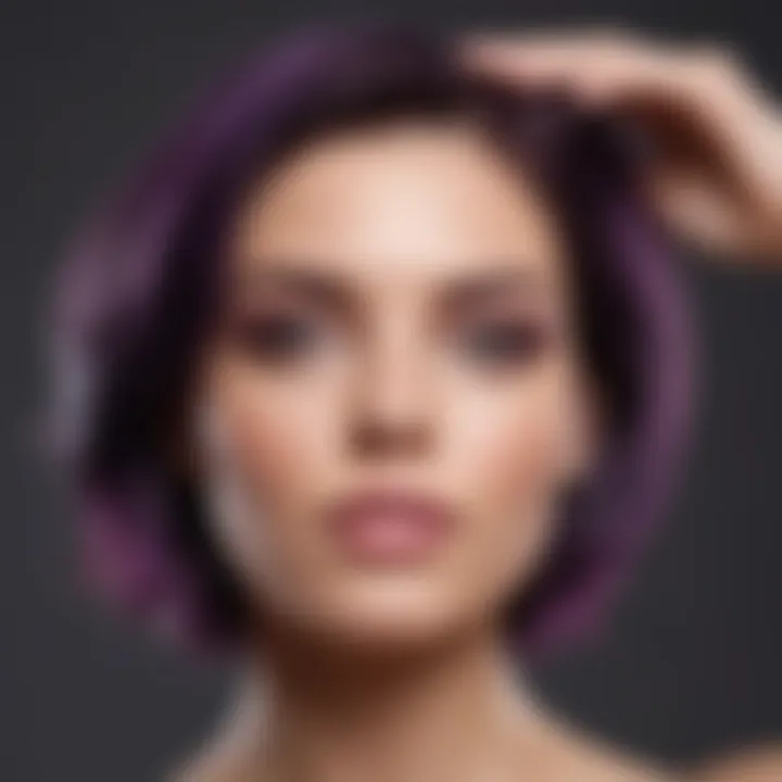 Expert applying purple shampoo during a hair care routine