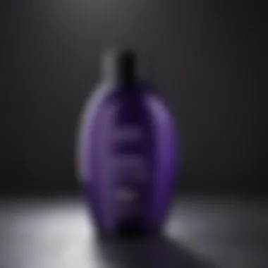 Vibrant purple shampoo in a luxurious bottle