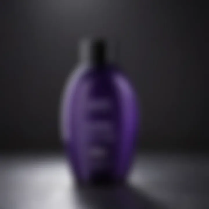 Vibrant purple shampoo in a luxurious bottle