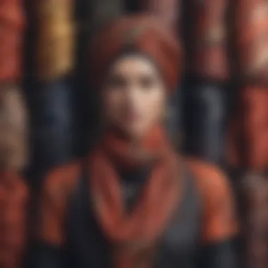 Showcasing Styling Techniques Diverse group showcasing various styling techniques of turban scarves