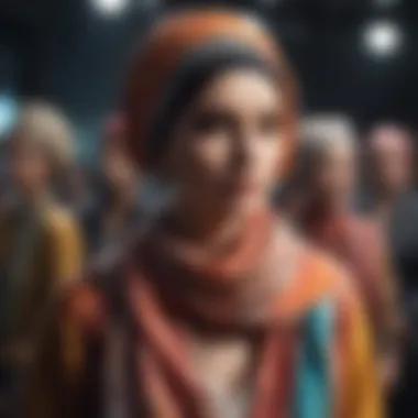 Turban Scarves on the Fashion Runway Fashion show featuring models wearing turban scarves