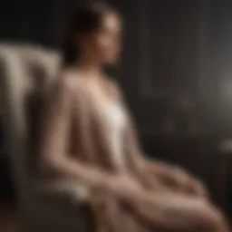 A lightweight cardigan draped elegantly over a chair