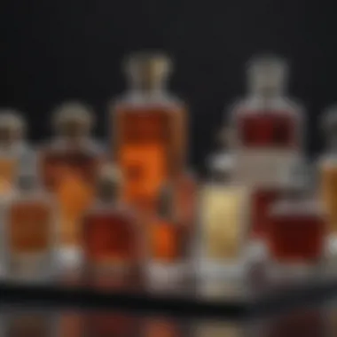 Iconic Bottles Through the Ages A collage of iconic perfume bottles from history