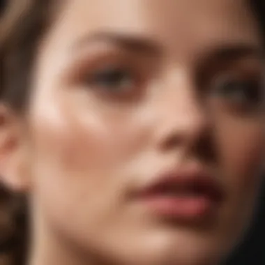 A close-up of tinted moisturizer being applied on a smooth surface, showcasing texture.