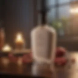 Luxurious body lotion display with unique ingredients