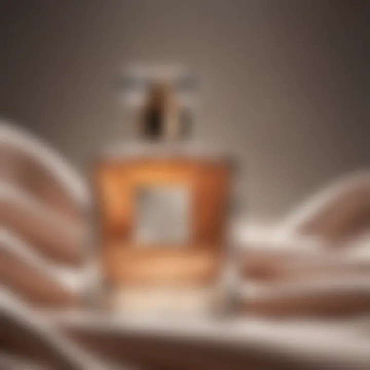 Luxurious fragrance layered on a silk fabric