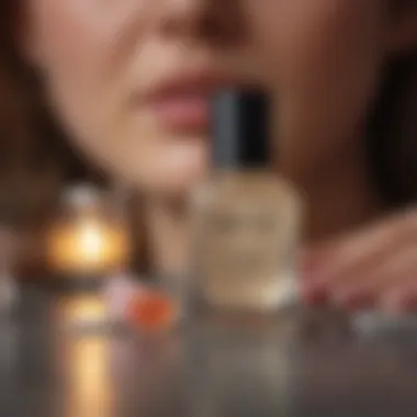 Nail strengthener bottle showcasing key ingredients