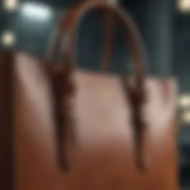 Chic leather tote bag perfect for travel