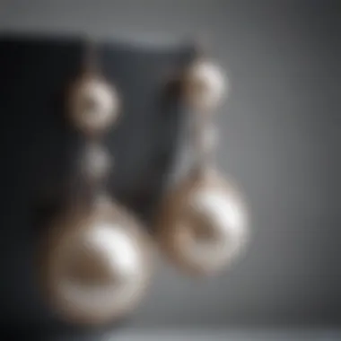 Elegant pearl earrings showcasing modern design