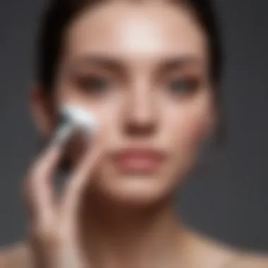 A person applying face cream in a skincare routine