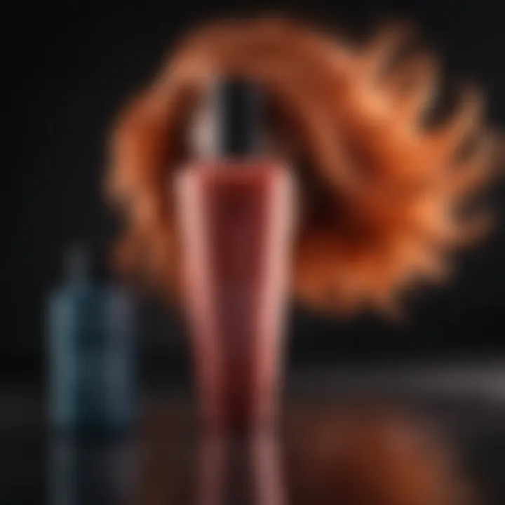Illustration of hair care products for maintaining color