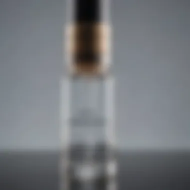 Close-up of retinoic acid serum in a glass dropper bottle