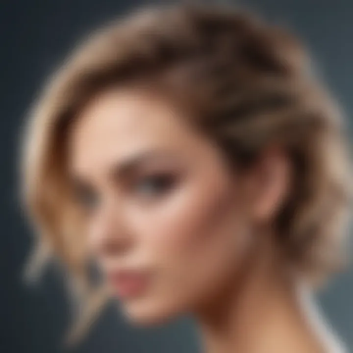 Close-up of hair styled with sea salt spray