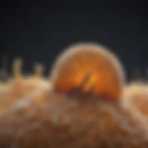 Visual representation of the yeast organism under a microscope