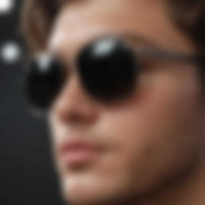 A close-up view of discounted Ray-Ban sunglasses on an online platform