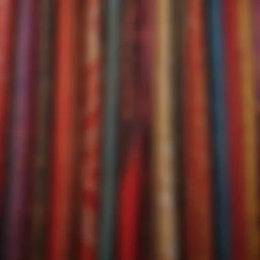 Vibrant Fabric Choices in Versace Designs A vibrant display of fabric swatches representing Versace's design choices.