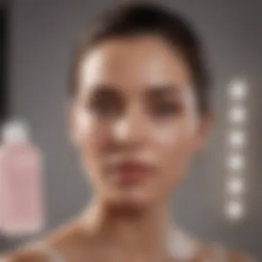 Comprehensive Skincare Routine A visually appealing skincare routine featuring various products