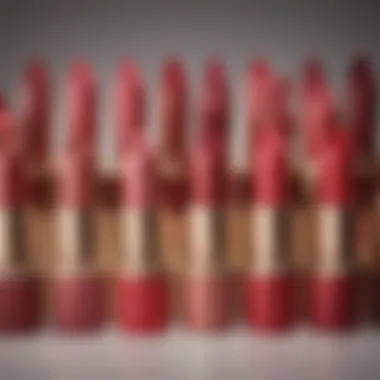 Close-up of various Charlotte Tilbury lipstick shades