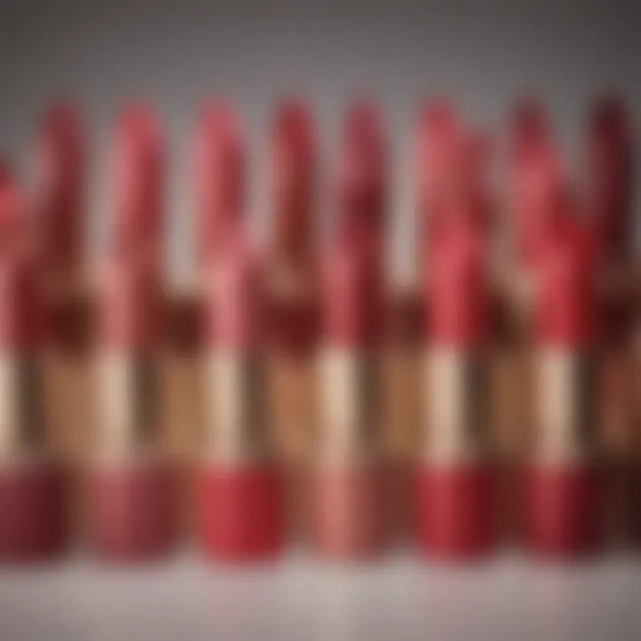 Close-up of various Charlotte Tilbury lipstick shades