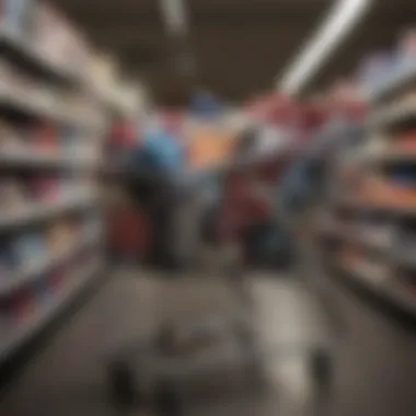 Shopping cart filled with socks and discount tags