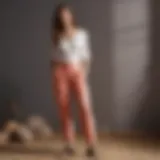 A stylish outfit featuring cotton loose pants paired with a trendy top.